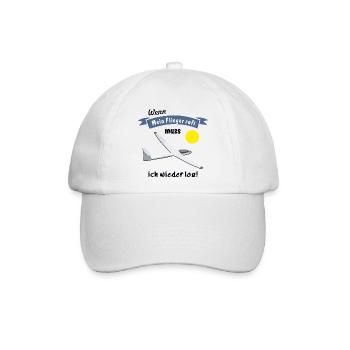 wenn mein flieger ruft - Baseballkappe - Weiß/Weiß - Vorne
