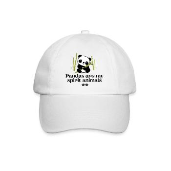 Pandas sind mein Geisttier - Baseballkappe - Weiß/Weiß - Vorne
