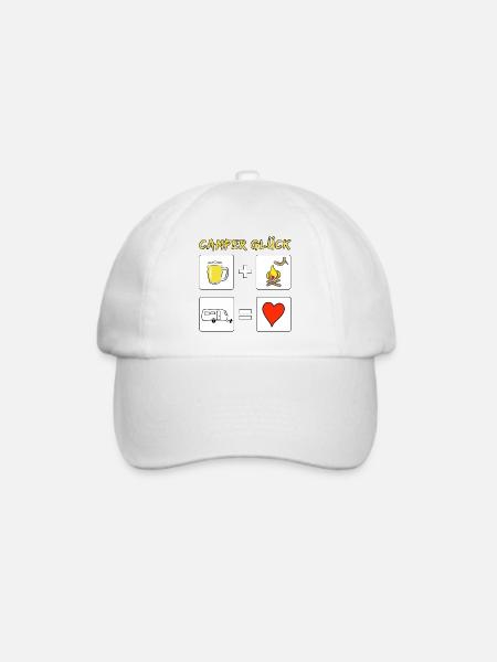 camper glück wohnwagen - Baseballkappe - Weiß/Weiß