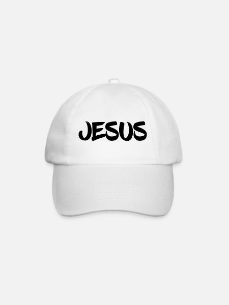 Jesus - Baseballkappe - Weiß/Weiß