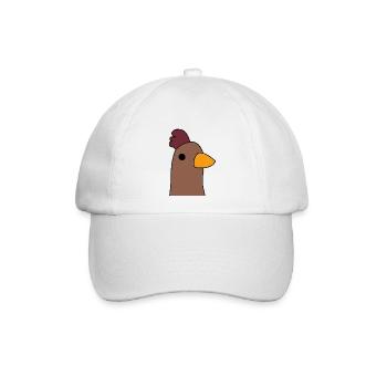 Huhn - Baseballkappe - Weiß/Weiß - Vorne