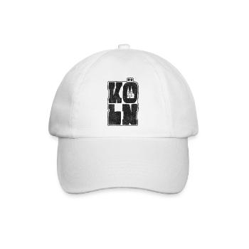 Kölner Design Karneval Souvenir Fasching Köln - Baseballkappe - Weiß/Weiß - Vorne