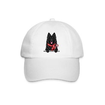 Weihnachten Belgischer Schäferhund - Baseballkappe - Weiß/Weiß - Vorne