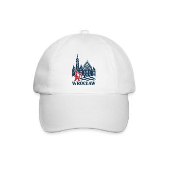 Wroclaw Zwerg und Rathaus - Baseballkappe - Weiß/Weiß - Vorne
