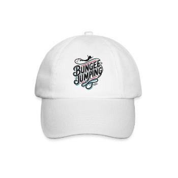  Bungee Jumper Geschenkidee, Bungy Jumps, Bungee - Baseballkappe - Weiß/Weiß - Vorne