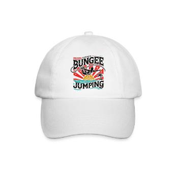  Bungee Jumper Geschenkidee, Bungy Jumps, Bungee - Baseballkappe - Weiß/Weiß - Vorne