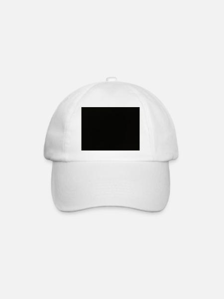 Schwarze Nacht Monochrom Layout - Baseballkappe - Weiß/Weiß