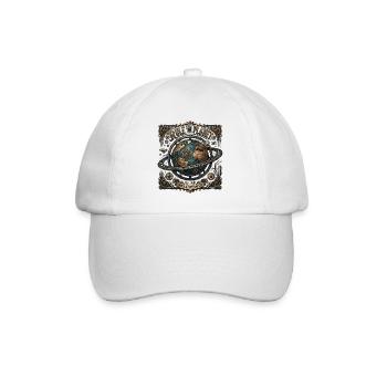 Rule_the_Planet_-_Steampunk - Baseballkappe - Weiß/Weiß - Vorne