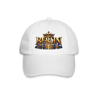 Berlin Kronen Skyline - Baseballkappe - Weiß/Weiß - Vorne
