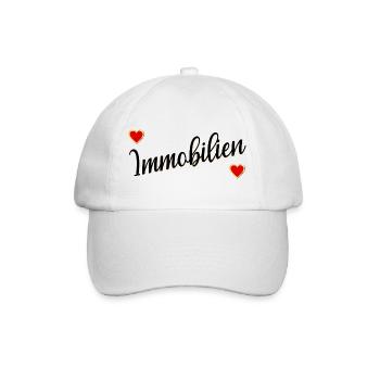 Immobilien lieben - Baseballkappe - Weiß/Weiß - Vorne
