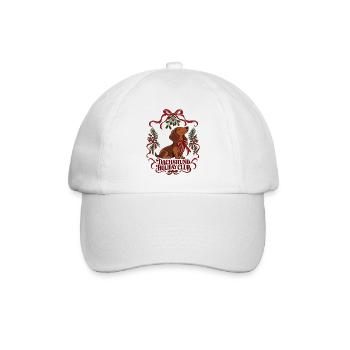 Dachshund Holiday Club - Baseballkappe - Weiß/Weiß - Vorne
