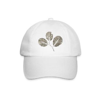 Blätter Erle / Erlenzweig - Botanik & Natur - Baseballkappe - Weiß/Weiß - Vorne