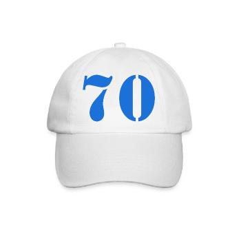 70 - Baseballkappe - Weiß/Weiß - Vorne