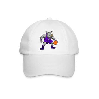 Basketball Nashorn Rhino - Baseballkappe - Weiß/Weiß - Vorne