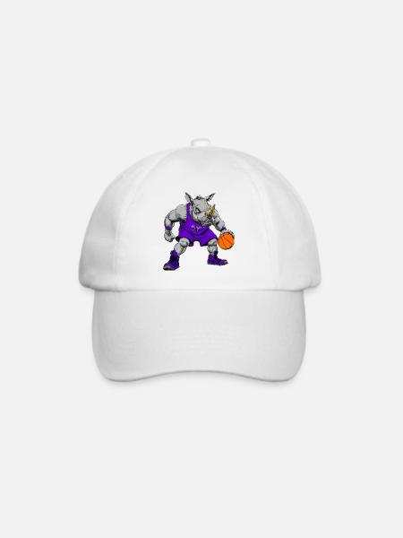 Basketball Nashorn Rhino - Baseballkappe - Weiß/Weiß