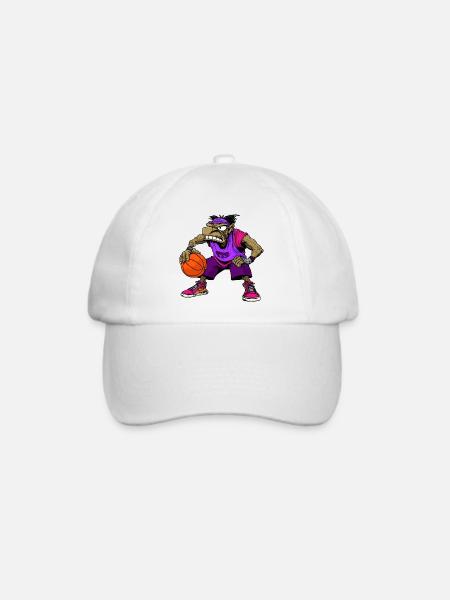 B-Ball Hip-Hop Rap - Baseballkappe - Weiß/Weiß
