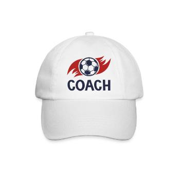 Trainer Papa Fußballduo Vater und Sohn - Baseballkappe - Weiß/Weiß - Vorne