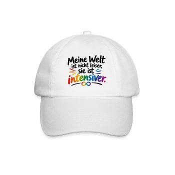 Intensiver Regenbogen Infinity - Baseballkappe - Weiß/Weiß - Vorne