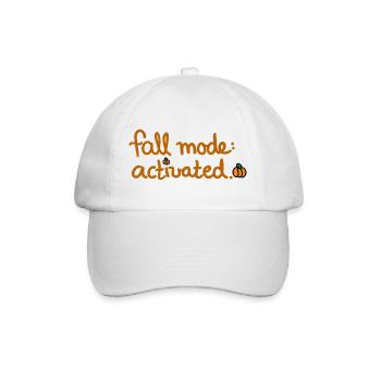 Fall Mode activated kreatives Herbst Design - Baseballkappe - Weiß/Weiß - Vorne