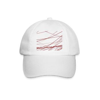 Design Stromkabel durcheinander - Baseballkappe - Weiß/Weiß - Vorne