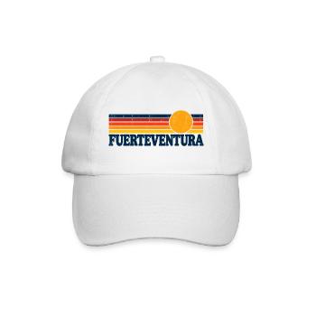 Fuerteventura Sonnenuntergang - Spanien - Kanaren - Baseballkappe - Weiß/Weiß - Vorne