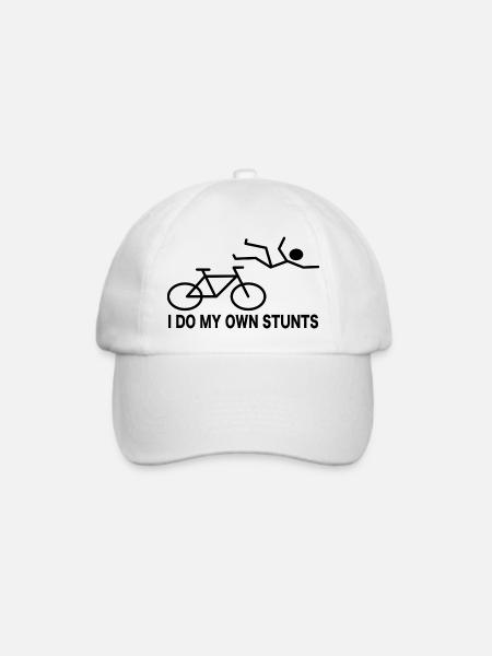 Radfahrer Fahrrad Spruch Humor - Baseballkappe - Weiß/Weiß
