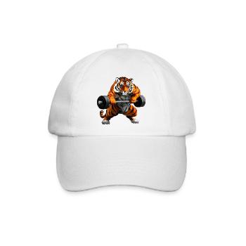 starker Tiger - Baseballkappe - Weiß/Weiß - Vorne