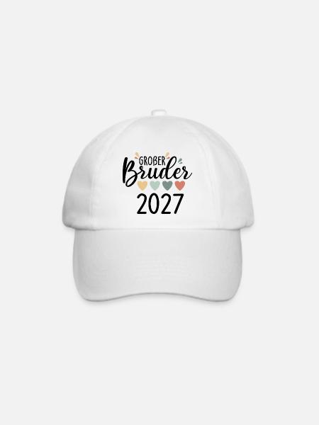 Großer Bruder 2027 Ankündigung - Baseballkappe - Weiß/Weiß