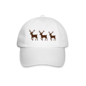 Süßes Rentier Weihnachten Weihnachtsgeschenk - Baseballkappe - Weiß/Weiß - Vorne