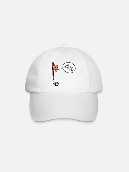 Frohe Weihnachten Golf - Baseballkappe - Weiß/Weiß