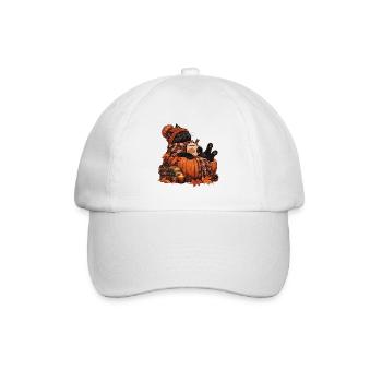 Katzenliebhaber Herbst Witzige Katze Design - Baseballkappe - Weiß/Weiß - Vorne