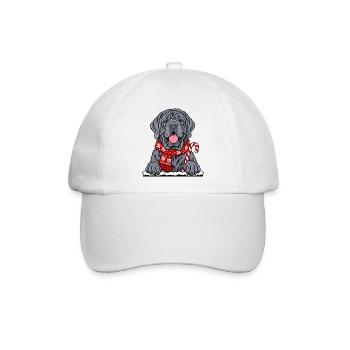 Mastino Napoletano Weihnachten Schal - Baseballkappe - Weiß/Weiß - Vorne