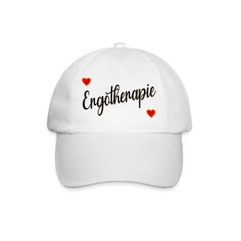 Ergotherapie mit Herz - Baseballkappe - Weiß/Weiß - Vorne