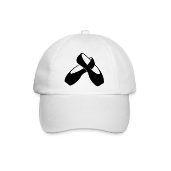 Ballettschuhe schwarz Ballett Tänzerin Geschenk  - Baseballkappe - Weiß/Weiß - Vorne