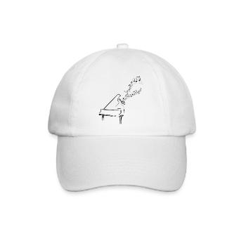 Musiknoten Musik Musiker Notenschlüssel Noten - Baseballkappe - Weiß/Weiß - Vorne
