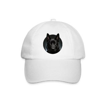 Nachtsturm Schäferhund Portrait - Baseballkappe - Weiß/Weiß - Vorne
