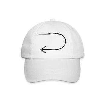 Wendepfeil handgezeichnet - Baseballkappe - Weiß/Weiß - Vorne