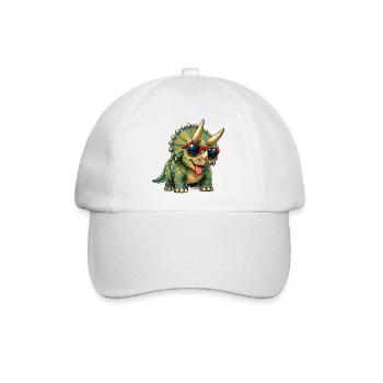 dino-cool - Baseballkappe - Weiß/Weiß - Vorne