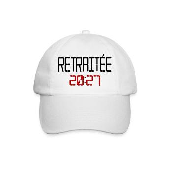 Französischer Rentner 2027, Frankreich - Baseballkappe - Weiß/Weiß - Vorne