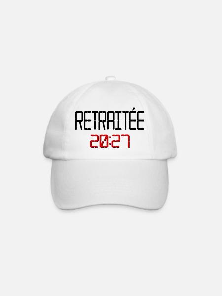 Französischer Rentner 2027, Frankreich - Baseballkappe - Weiß/Weiß