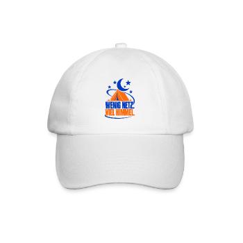 Wenig Netz. Viel Himmel. – Camping - Baseballkappe - Weiß/Weiß - Vorne