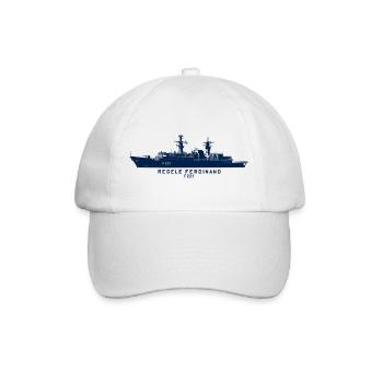 Regele Ferdinand F221 – Minimalistische Silhouette - Baseballkappe - Weiß/Weiß - Vorne