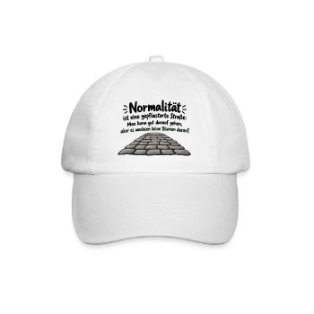 Normalität: Steinweg der Leere - Baseballkappe - Weiß/Weiß - Vorne