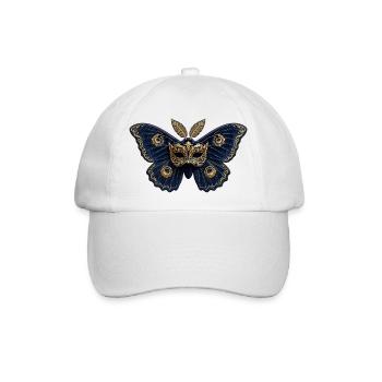 Goldener Venezianer Schmetterling - Baseballkappe - Weiß/Weiß - Vorne