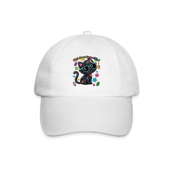 Regenbogen-Astronomen-Katzen-Humor - Baseballkappe - Weiß/Weiß - Vorne