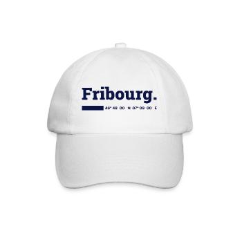 Fribourg Koordinaten - Baseballkappe - Weiß/Weiß - Vorne