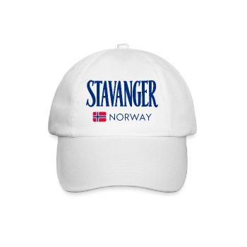 Stavanger - Norway - Norge - Norwegen - Skandinavi - Baseballkappe - Weiß/Weiß - Vorne