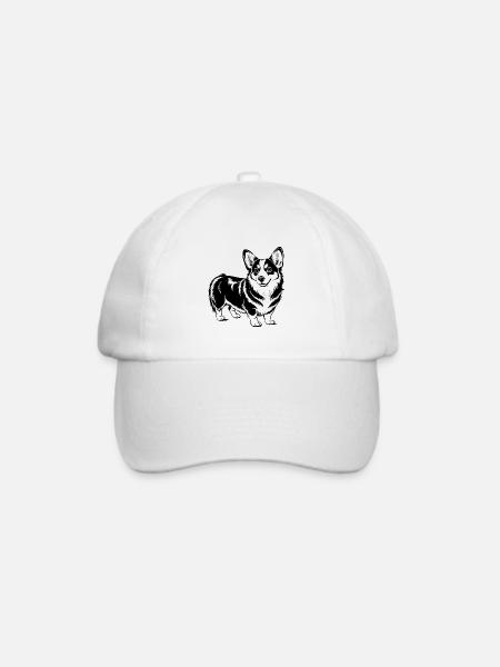 Walisischer Corgi-Hund - Baseballkappe - Weiß/Weiß