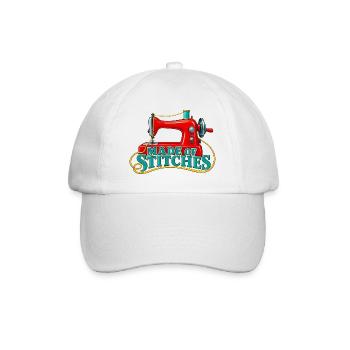 Aus Stichen gemacht: Nähen - Baseballkappe - Weiß/Weiß - Vorne