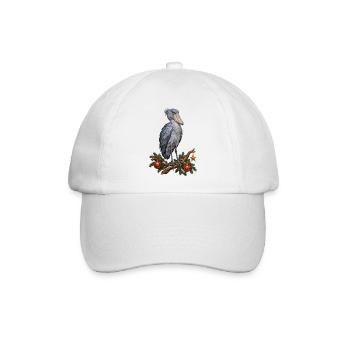 Schuhschnabel mit Weihnachtsornamenten - Baseballkappe - Weiß/Weiß - Vorne